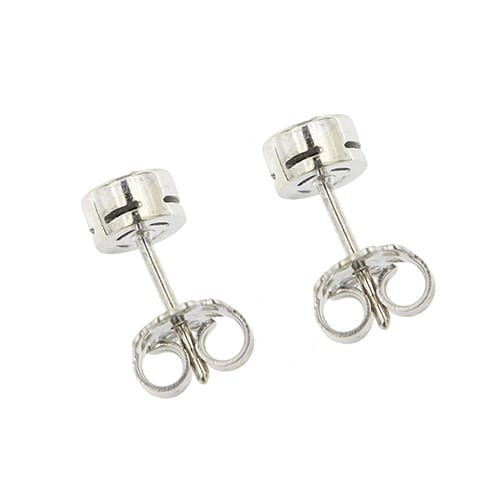 Boucles d'oreilles puces en or blanc et diamants 0,32 ct 58 Facettes 39409