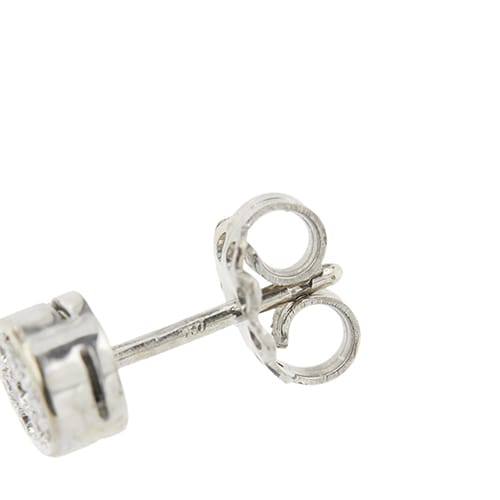 Boucles d'oreilles puces en or blanc et diamants 0,32 ct 58 Facettes 39409
