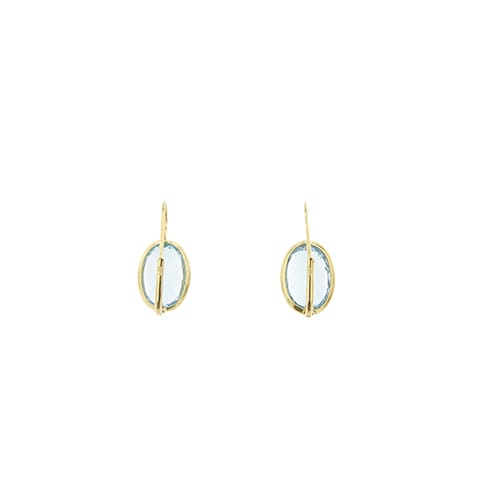 Boucles d'oreilles dormeuses en or jaune et topazes 58 Facettes 40918