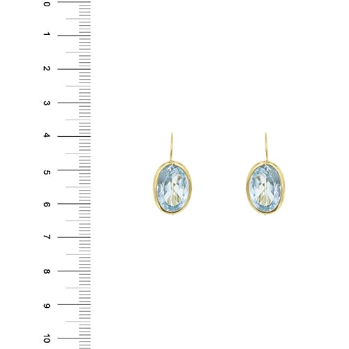 Boucles d'oreilles dormeuses en or jaune et topazes 58 Facettes 40918