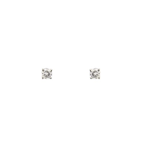 Boucles d'oreilles puces en or blanc et diamants 0,20 ct 58 Facettes 39411