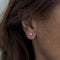 Boucles d'oreilles puces en or blanc et diamants 0,20 ct 58 Facettes 39411