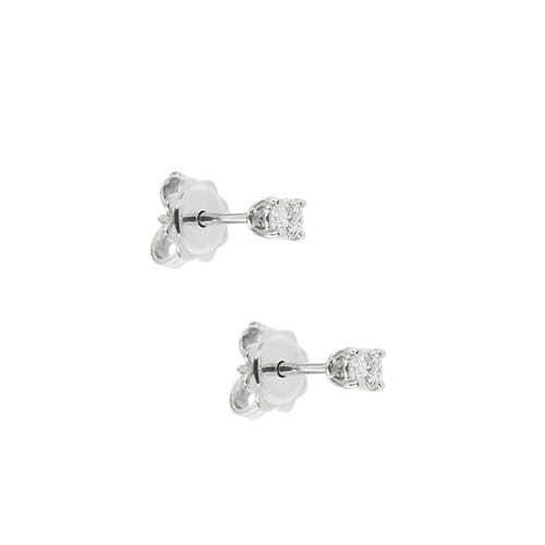 Boucles d'oreilles puces en or blanc et diamants 0,20 ct 58 Facettes 39411