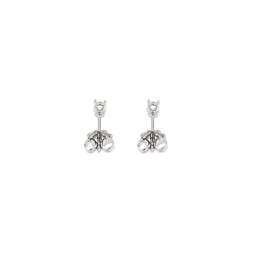 Boucles d'oreilles puces en or blanc et diamants 0,20 ct 58 Facettes 39411