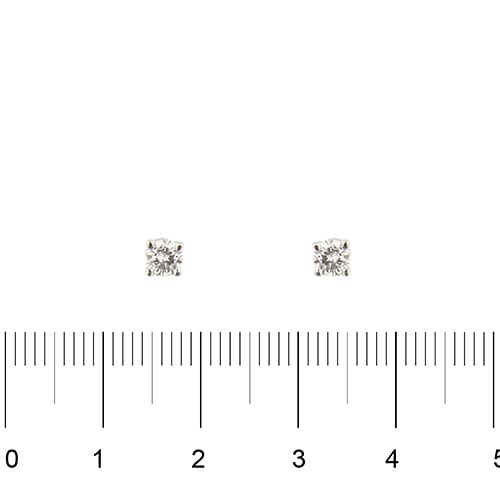 Boucles d'oreilles puces en or blanc et diamants 0,20 ct 58 Facettes 39411