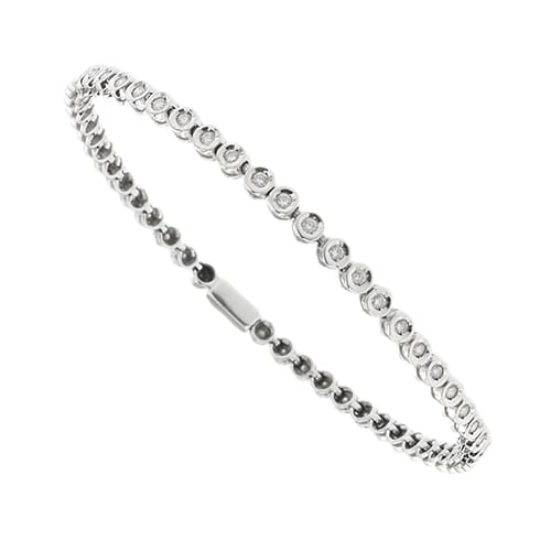 Bracelet tennis Cipollina en or blanc et diamants 0,90 ct 58 Facettes 41861