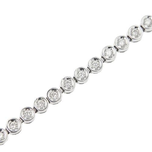 Bracelet tennis Cipollina en or blanc et diamants 0,90 ct 58 Facettes 41861