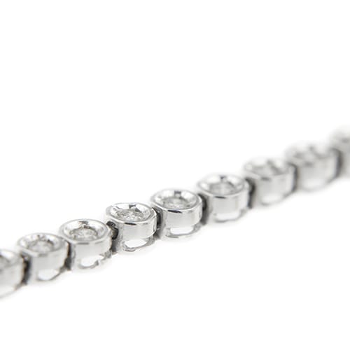 Bracelet tennis Cipollina en or blanc et diamants 0,90 ct 58 Facettes 41861