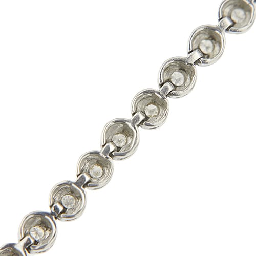 Bracelet tennis Cipollina en or blanc et diamants 0,90 ct 58 Facettes 41861