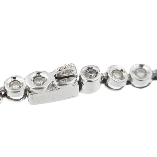 Bracelet tennis Cipollina en or blanc et diamants 0,90 ct 58 Facettes 41861