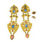 Boucles d'oreilles Boucles d'oreilles pendantes en or jaune, rubis, saphirs et perles 58 Facettes G3951