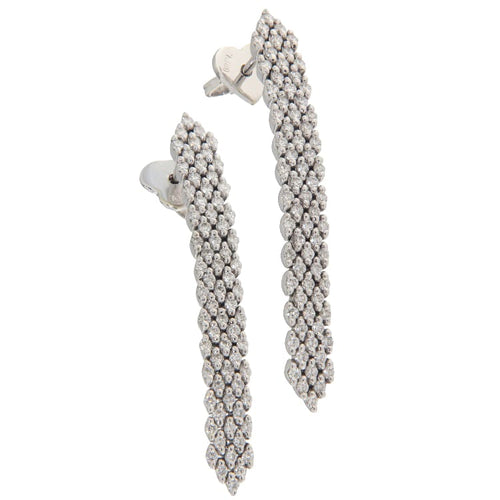Boucles d'oreilles Boucles d'oreilles pendantes en or blanc et diamants 1,25 ct 58 Facettes G3950