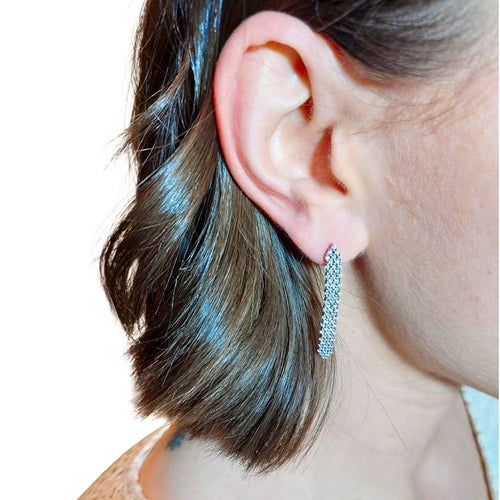 Boucles d'oreilles Boucles d'oreilles pendantes en or blanc et diamants 1,25 ct 58 Facettes G3950