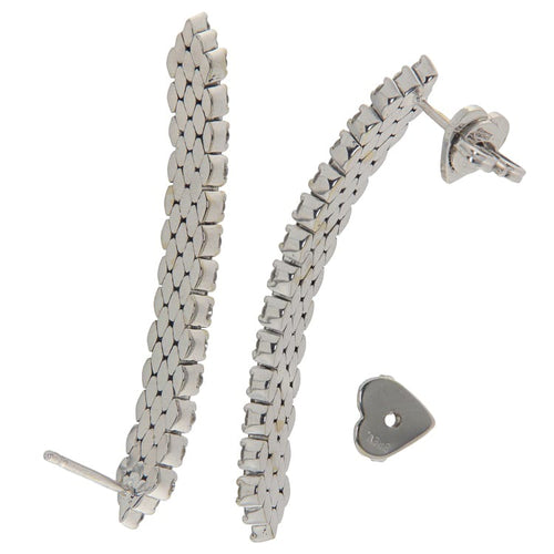 Boucles d'oreilles Boucles d'oreilles pendantes en or blanc et diamants 1,25 ct 58 Facettes G3950