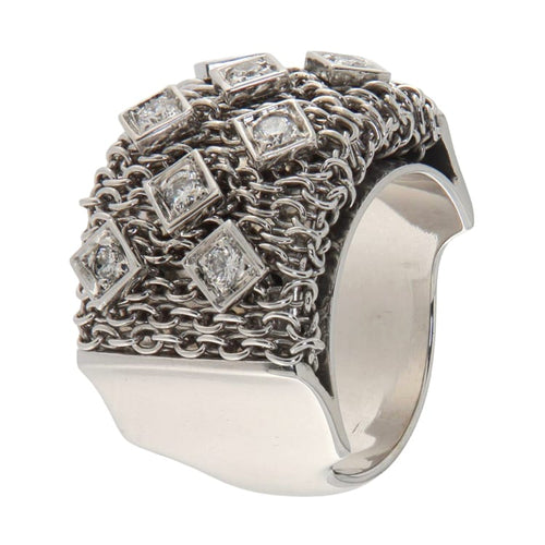 Bague 55 Bague en or blanc et diamants 0,48 ct 58 Facettes G3944