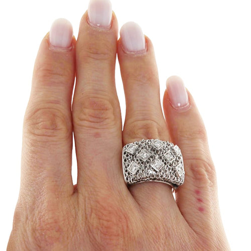 Bague 55 Bague en or blanc et diamants 0,48 ct 58 Facettes G3944