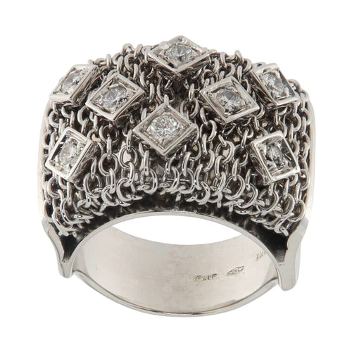 Bague 55 Bague en or blanc et diamants 0,48 ct 58 Facettes G3944