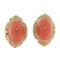 Boucles d'oreilles Boucles d'oreilles ovales en or jaune et corail 58 Facettes G3947