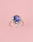 Bague 53.5 Belle Époque - Bague en or blanc, platine, saphir et diamants 58 Facettes 265