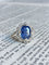Bague 53.5 Belle Époque - Bague en or blanc, platine, saphir et diamants 58 Facettes 265