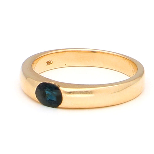 Bague 53 Bague gypsy vintage en or 18k et saphir 58 Facettes 724B48511A624F779B33EBD930B4EA46