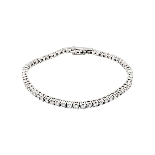 Bracelet Zoughaib - Bracelet ligne en or blanc et diamants 58 Facettes 35448
