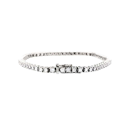 Bracelet Zoughaib - Bracelet ligne en or blanc et diamants 58 Facettes 35448