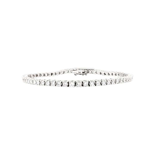 Bracelet Zoughaib - Bracelet ligne en or blanc et diamants 58 Facettes 35448