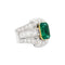 Bague Bague émeraude de Colombie et diamants en platine et or jaune 58 Facettes 35624