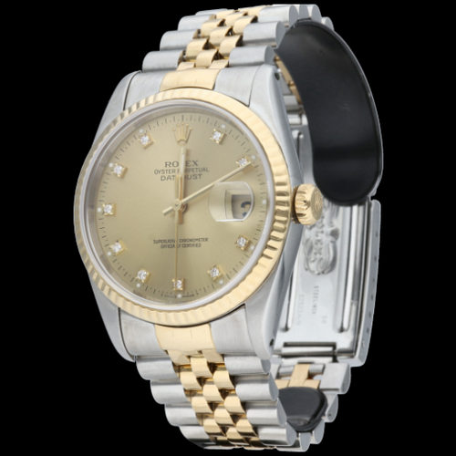 Montre Rolex Datejust - Montre 36 mm en or jaune et acier 58 Facettes MT46708