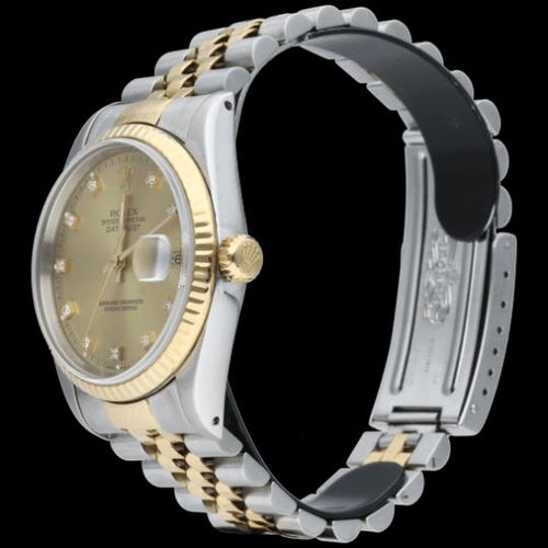 Montre Rolex Datejust - Montre 36 mm en or jaune et acier 58 Facettes MT46708