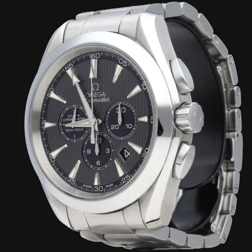 Montre Omega Seamaster Aqua Terra - Montre GMT chronographe en acier 58 Facettes MT46596