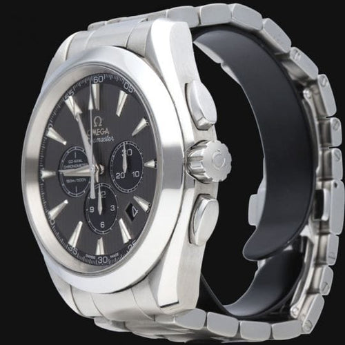 Montre Omega Seamaster Aqua Terra - Montre GMT chronographe en acier 58 Facettes MT46596