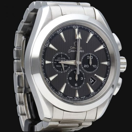 Montre Omega Seamaster Aqua Terra - Montre GMT chronographe en acier 58 Facettes MT46596