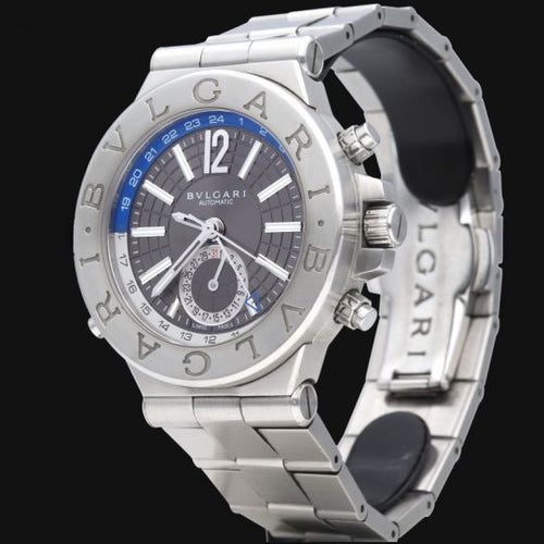 Montre Bulgari Diagono GMT - Montre en acier 58 Facettes MT46063