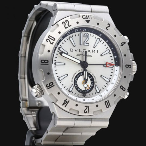 Montre Bulgari Diagono GMT - Montre en acier 58 Facettes MT46065