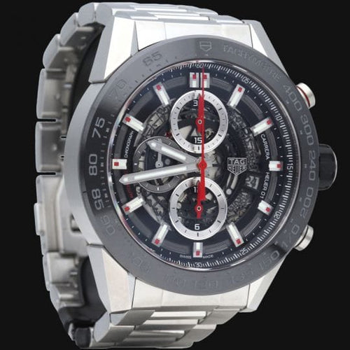 Montre TAG Heuer Carrera - Montre Calibre Heuer 01 en acier 58 Facettes MT46484