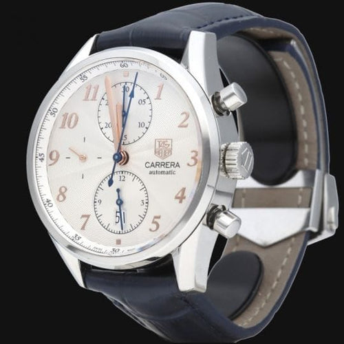Montre TAG Heuer Carrera - Montre chronographe Calibre 1887 en acier 58 Facettes MT46489