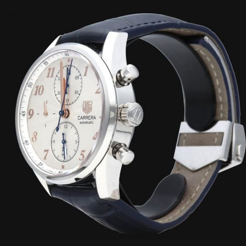 Montre TAG Heuer Carrera - Montre chronographe Calibre 1887 en acier 58 Facettes MT46489
