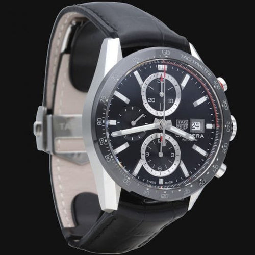 Montre TAG Heuer Carrera - Montre Calibre 16 Chronograph en acier 58 Facettes MT46507