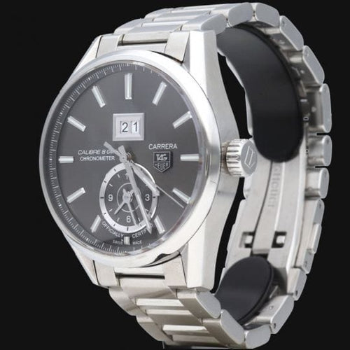 Montre TAG Heuer Carrera - Montre Calibre 8 GMT en acier 58 Facettes MT46542