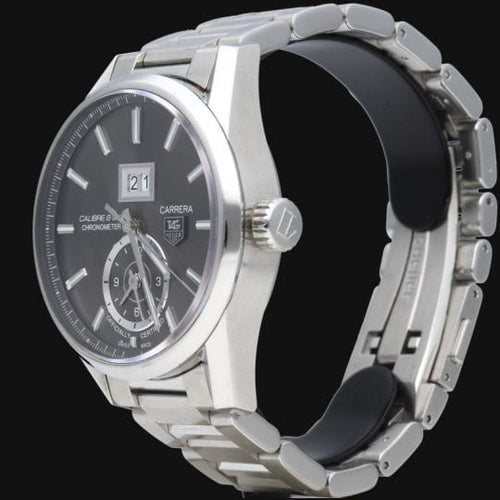 Montre TAG Heuer Carrera - Montre Calibre 8 GMT en acier 58 Facettes MT46542