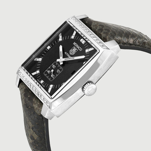 Montre TAG Heuer Monaco - Montre Lady Diamonds en acier et diamants 58 Facettes OC-68802032