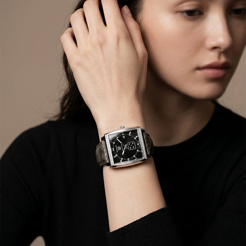 Montre TAG Heuer Monaco - Montre Lady Diamonds en acier et diamants 58 Facettes OC-68802032