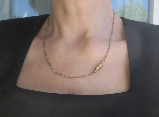 Collier Collier régional XIXe - Chaîne jaseron en or jaune 18 carats 58 Facettes Collier