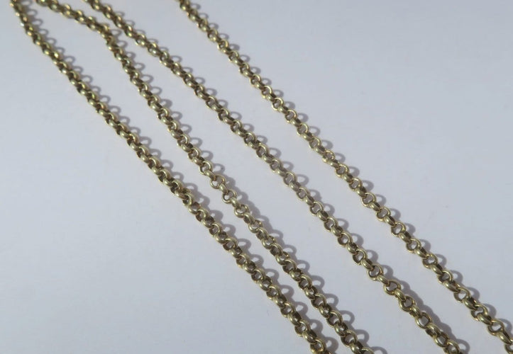 Collier Collier régional XIXe - Chaîne jaseron en or jaune 18 carats 58 Facettes Collier