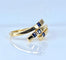 Bague 50 Bague en or jaune 18 carats et 4 saphirs 58 Facettes AB730