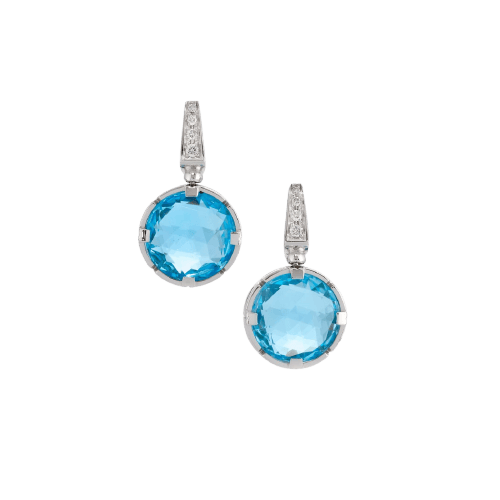 Boucles d'oreilles BVLGARI Parentesi Cocktail - Boucles d'oreilles en or blanc et diamants 58 Facettes -
