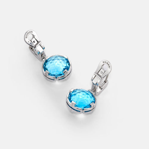 Boucles d'oreilles BVLGARI Parentesi Cocktail - Boucles d'oreilles en or blanc et diamants 58 Facettes -