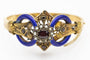 Bracelet Bracelet Biedermeier en or jaune, grenat, perles et émail 58 Facettes 12198